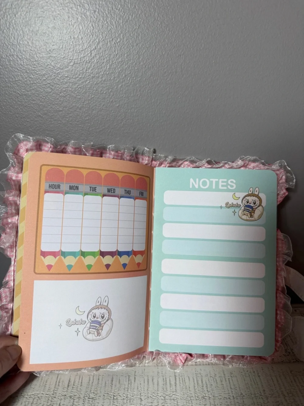 Labubu Pink Character Planner